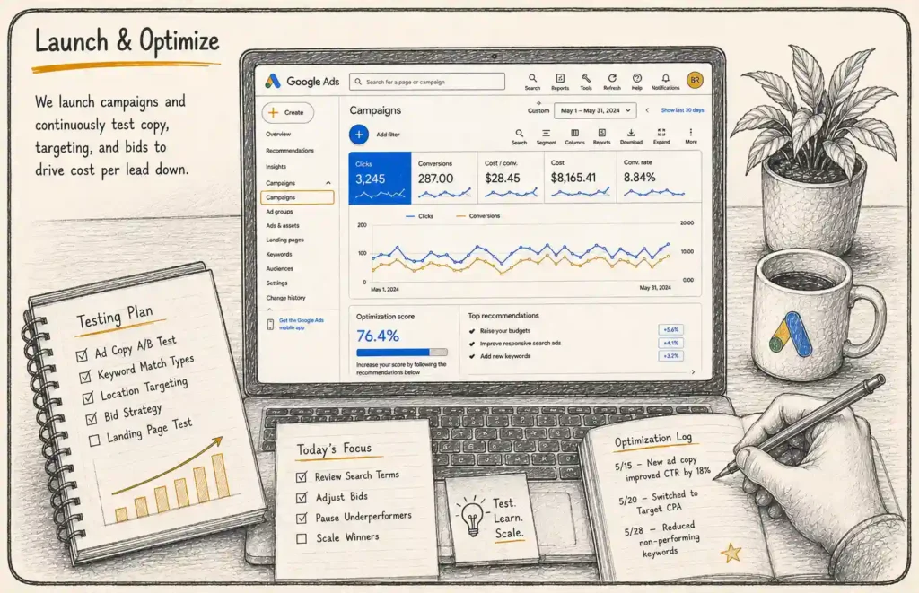 Launch & optimize